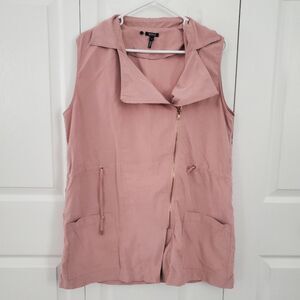 BUFFALO David Bitton Sleeveless Jacket Vest Light Pink Women's Size Large